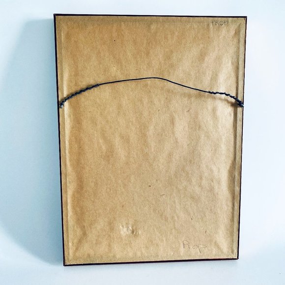 Vintage Framed Image Print Lady in a 19th century Hat with Yellow Ribbon - Picture 4 of 4